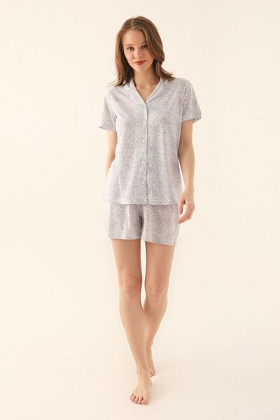 Arnetta Set de pijama albastru pantaloni scurți de damă