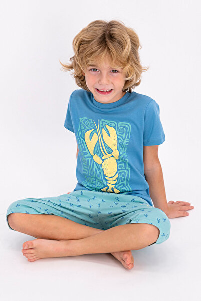 ROLY POLY Rolypoly Crab Mat Indigo Young Men's Capri Set