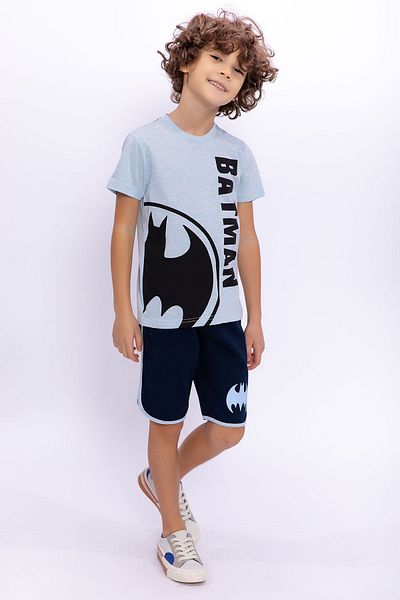 Batman Boy's Bermuda Suit - Licensed, Piping Blue