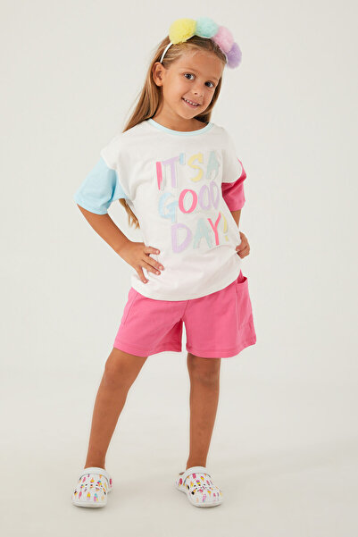 ROLY POLY Rolypoly It's A Good Day Cream Girls' Shorts Set