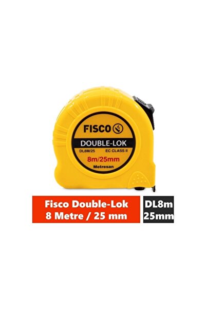 Fisco Double-lok | 8 Metre / 25 Mm Çelik Şerit Metre | Dl8m/25mm