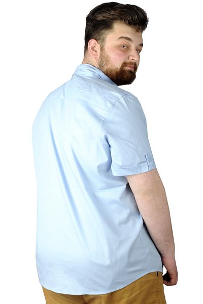 ModeXL Cămașă Plus Size Mode XL - Husă pentru braț și buzunar dublu, albastru 20361
