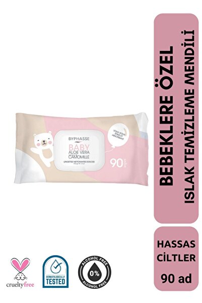 BYPHASSE Bebekler İçin Islak Temizleme Mendili Hassas Cilt 90 adet