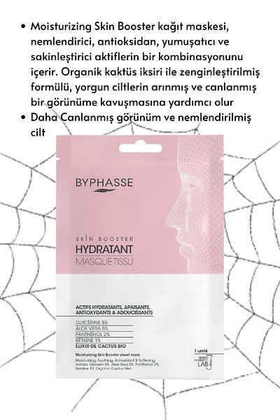 BYPHASSE Moisturizing and Revitalizing Skin Booster Paper Face Mask 1pc