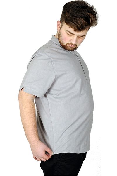 ModeXL Mode Xl Ανδρικό κοντομάνικο γιακά 20387 Γκρι