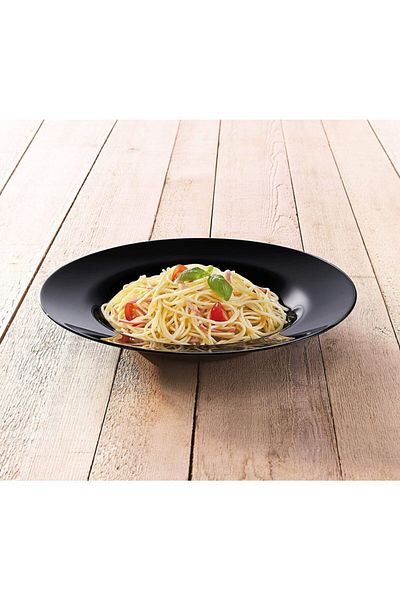 Luminarc Friens Time Black 28 Cm 6-Piece Pasta Ravioli Plate.