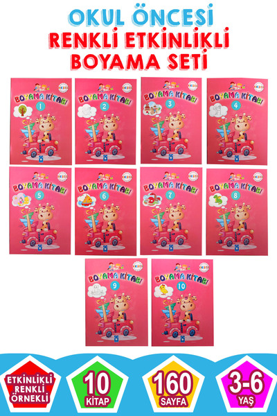 Yıldız Yayıncılık YILDIZ BOYAMA KİTABI-RENK AVCISI ( 10 LU )