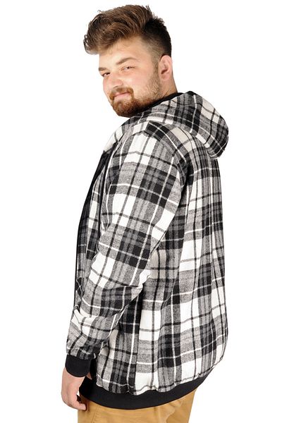 ModeXL Mode Xl Ανδρικό φούτερ με κουκούλα με φερμουάρ. Pocket Lumberjack 21570 Μαύρο