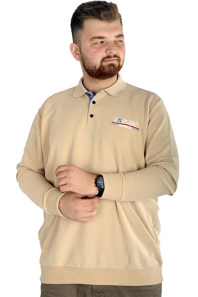 ModeXL Φούτερ plus size - Μπεζ - Συν μέγεθος