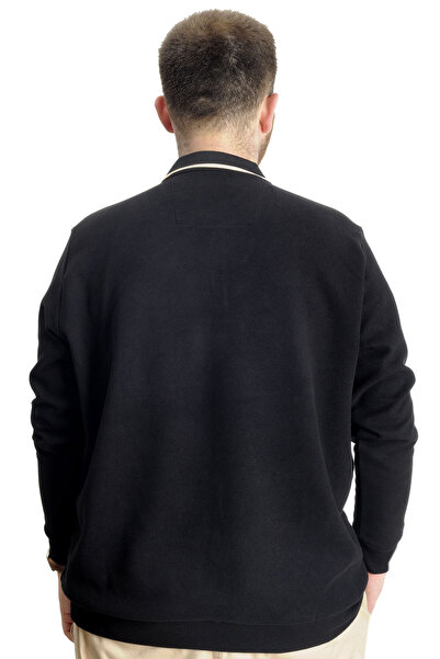 ModeXL Mode XL Plus Size Ανδρικό ιδρώτα Polo Thessaloniki mode 23448 Μαύρο