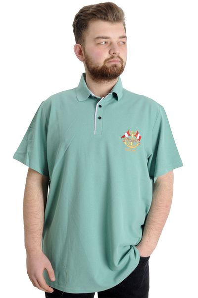 ModeXL Ανδρικό μπλουζάκι Mode Xl Plus Size Polo Mode Team 23324 Πράσινο