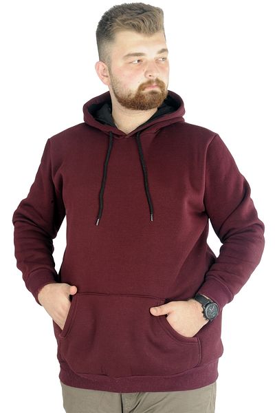 ModeXL سويت شيرت رجالي من Mode Xl بقلنسوة وجيب أساسي 20562 بلوم