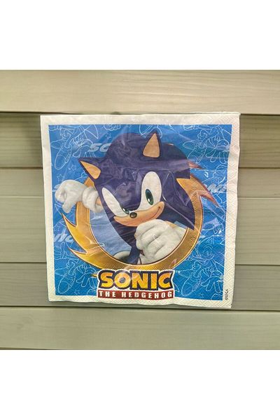 turkuaz parti Θέμα Sonic 16 τεμαχίων - Χάρτινο χαρτοπετσέτα διπλής στρώσης