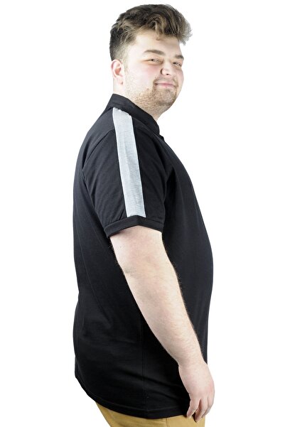 ModeXL Ανδρικό μπλουζάκι Mode Xl Polo Think Desert 22310 Μαύρο