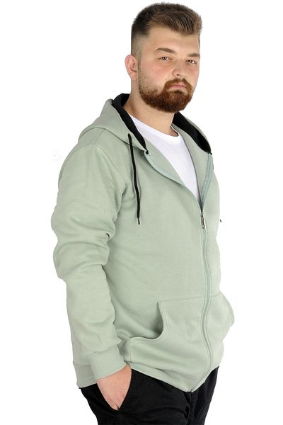 ModeXL Mode Xl Ανδρικό φούτερ με κουκούλα με φερμουάρ Basic 20543 Water Green