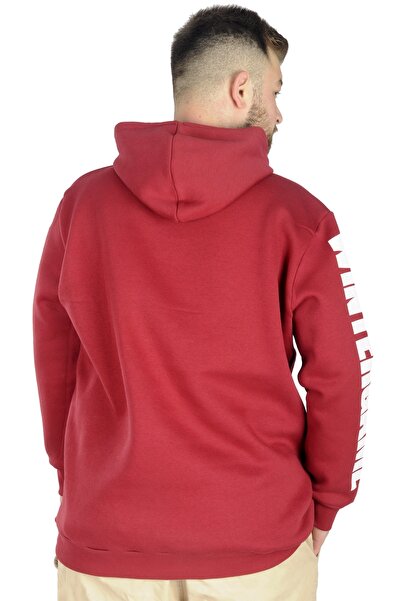ModeXL Mode Xl Erkek Sweat Kapşon Kanguru Wintergame 22541 Bordo