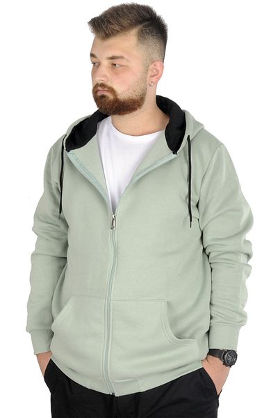 ModeXL Mode Xl Ανδρικό φούτερ με κουκούλα με φερμουάρ Basic 20543 Water Green