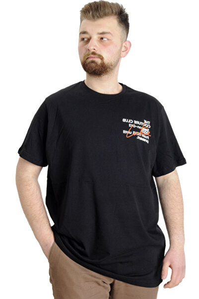 ModeXL Чорна чоловіча футболка великого розміру - Mode XL 23146 Culture