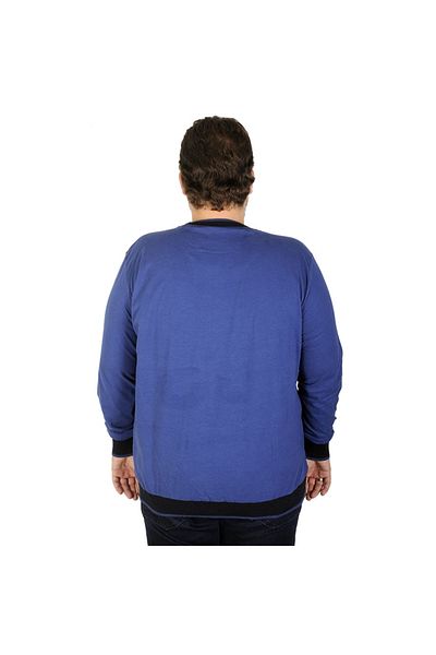 ModeXL Ανδρικό φούτερ Mode Xl Plus Size Thirty Nine 19135 Indigo