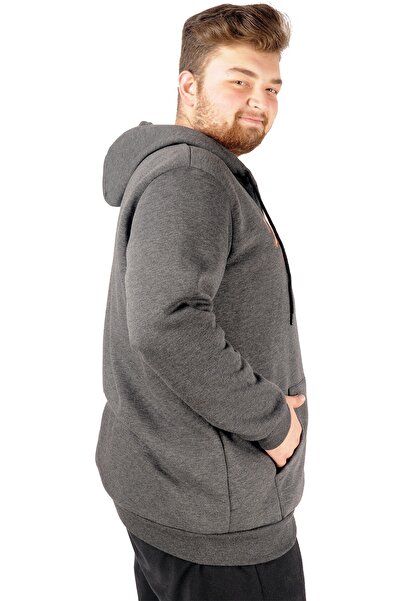 ModeXL Чоловічий світшот з капюшоном - Mode XL Stay Wise 21518 Антрацит