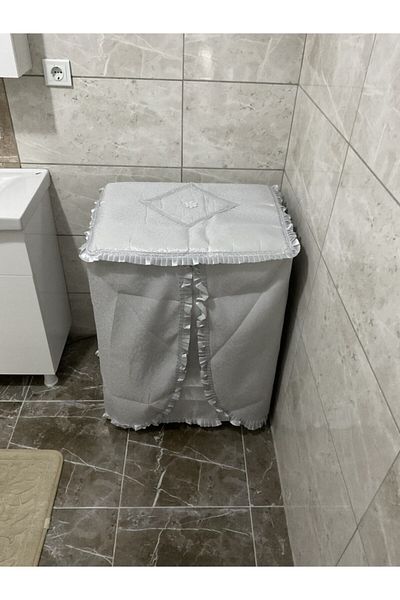 Çalışkan Çeyiz Evi Μοντέρνο κάλυμμα πλυντηρίου ρούχων Luxury Glitter Γκρι