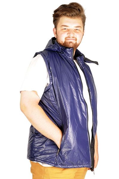 ModeXL Mode Xl Ανδρικό γιλέκο Basic Hood Thin 21610 Navy Blue