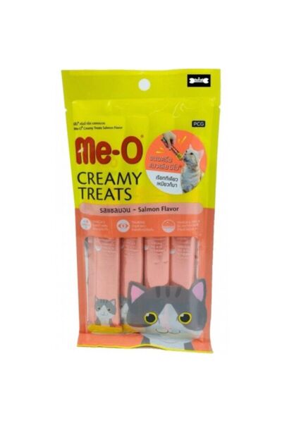 me-o Creamy Treats Somonlu Kedi Ödülü 4 X 15 gr  * 3 Adet