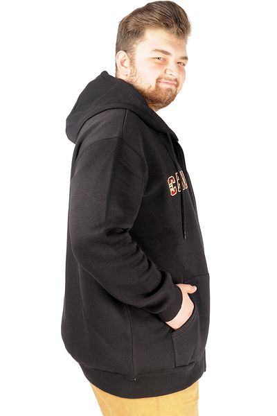 ModeXL Mode Xl Ανδρικό φούτερ με φερμουάρ California 21517 Μαύρο