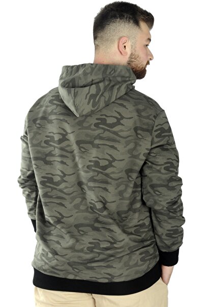ModeXL Mode Xl Erkek Sweat Kapşon Kanguru Kamuflaj 22547 Haki