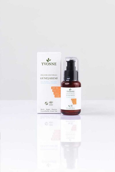 YVONNE 50 SPF PA++++ Sunscreen - Organic Certified, UVA/UVB ANTI-Blemish