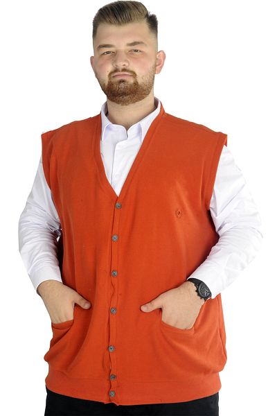 ModeXL Ανδρικό γιλέκο Plus Size Mode Xl - Thessaloniki 20545 Orange