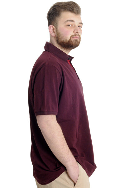ModeXL Ανδρικό T-shirt Mode Xl Large Size Polo Ocean Journey 23319 Plum