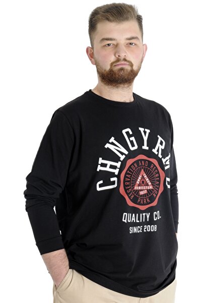 ModeXL Mode Xl Ανδρικό Tshirt Μακρυμάνικο Ποιότητας Co 22099 Μαύρο