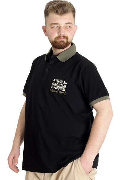 ModeXL Mode Xl Великий розмір Чоловіча поло-футболка Dnm 23343 Чорний