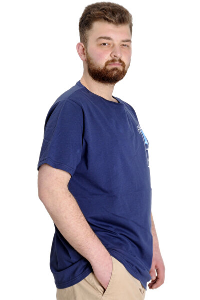 ModeXL Ανδρικό T-shirt Mode Xl Large Size Establısment 23139 Indigo