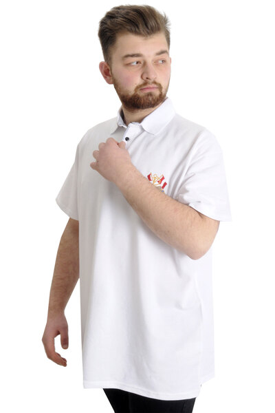 ModeXL Ανδρικό μπλουζάκι Mode Xl Plus Size Polo Mode Team 23324 Λευκό