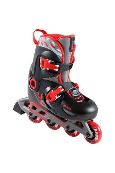 Decathlon - لعبة تزلج للأطفال باللون الأسود والأحمر 5