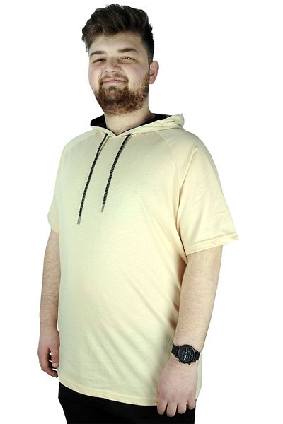 ModeXL Mode Xl Μπλουζάκι μεγάλου μεγέθους Raglan Hooded 22117 Beige