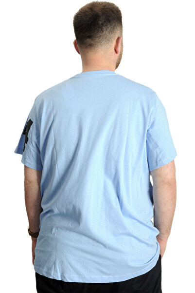 ModeXL Mode XL Великий розмір Чоловіча футболка з коміром Bis Match Day 23155 Синій