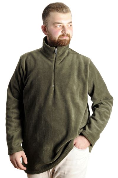 ModeXL Mode XL Ανδρικός γιακάς Sweat Polo Half Zipper Polar 22548 Khaki