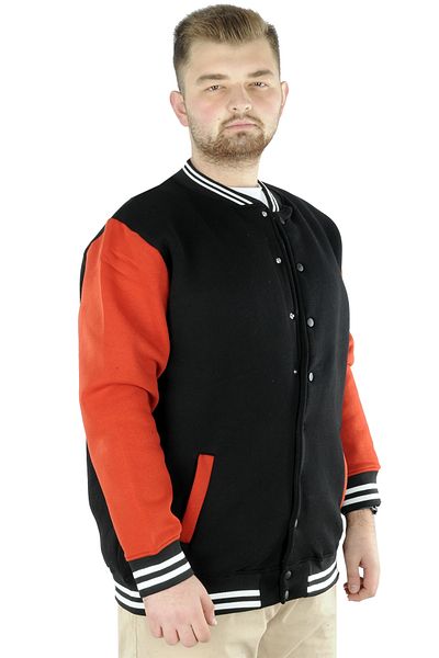 ModeXL Mode Xl Ανδρικό κολεγιακό παλτό με κουμπωτά 22619 Μαύρο