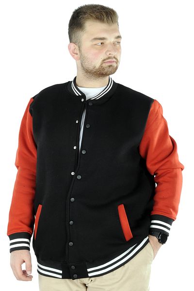 ModeXL Mode Xl Ανδρικό κολεγιακό παλτό με κουμπωτά 22619 Μαύρο