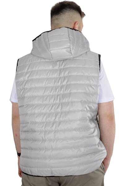 ModeXL Mode Xl Large Size Vest Quilted Hooded 22600 Gray