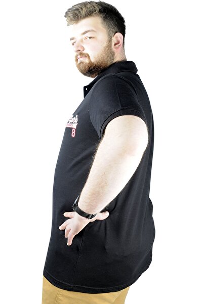 ModeXL Ανδρικό μπλουζάκι Mode Xl Polo New York Throwback 22302 Μαύρο