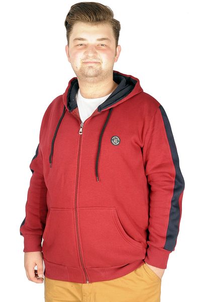 ModeXL Mode Xl Ανδρικό φούτερ μεγάλου μεγέθους Βραχίονας 21503 Claret Red