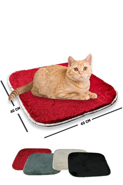 BE ACTİVE Kulübe Içi Peluş Pofuduk Kedi Halısı 40x40 Cm Yumoş ( Kedi Evi - Kulübeleri Boyutlarına Özel )