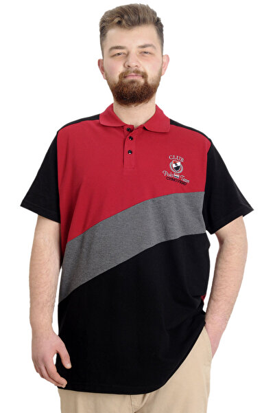 ModeXL Mode Xl Large Size Men's T-shirt Polo Club 23326 Claret Red