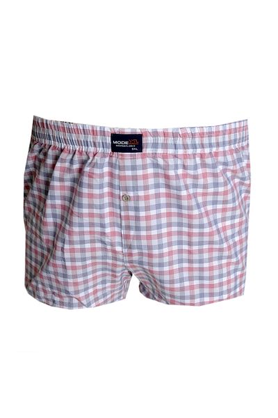ModeXL Mode Xl Large Size Men's Boxers Patterned Poplin 6348 Ecru