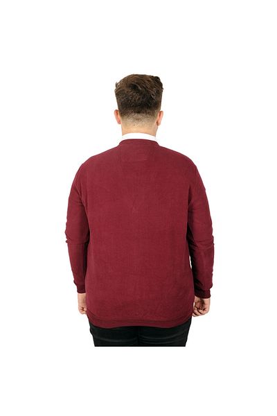ModeXL Mode Xl Large Size Ανδρική ζακέτα Vanize Thessaloniki με κουμπιά 20548 Claret Red
