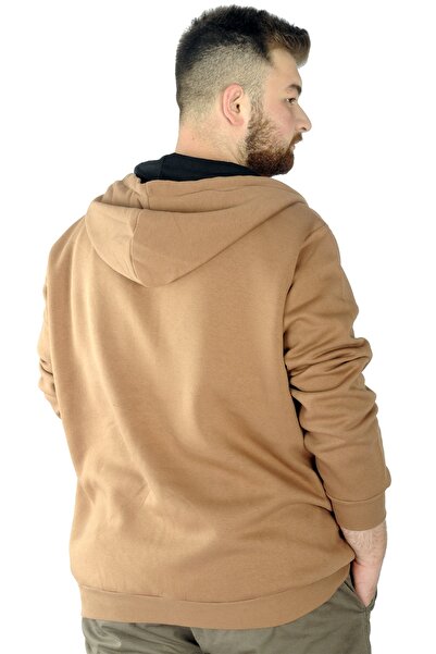 ModeXL Mode Xl Ανδρικός ιδρώτας με φερμουάρ Free Your Mind 22536 Sütlükkahve